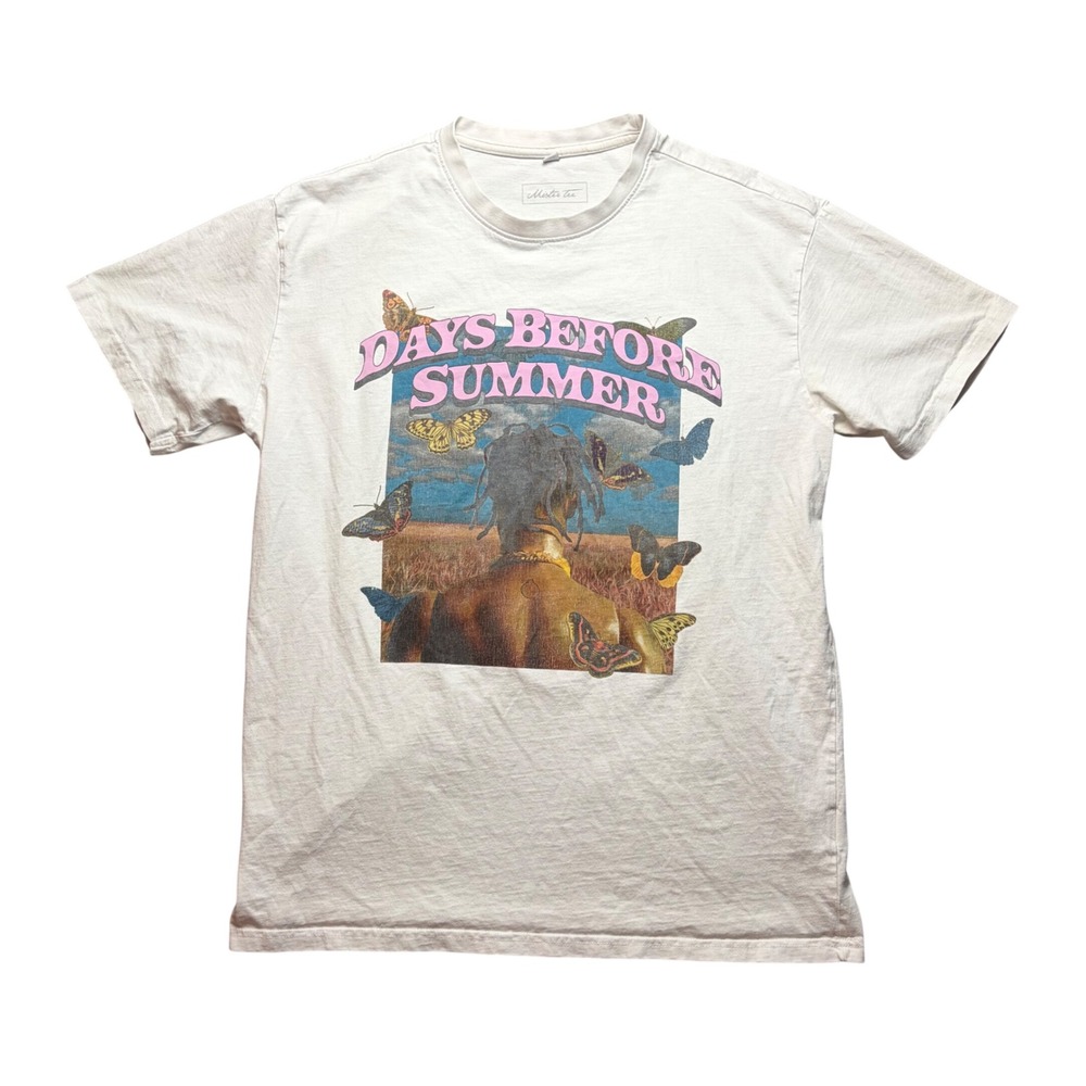 Mister Tee Travis Scott Shirt Men Large White Days Before Summer Graphic T-Shirt